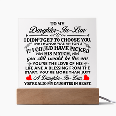 To My Daughter-in-Law Honor – Acrylic Square