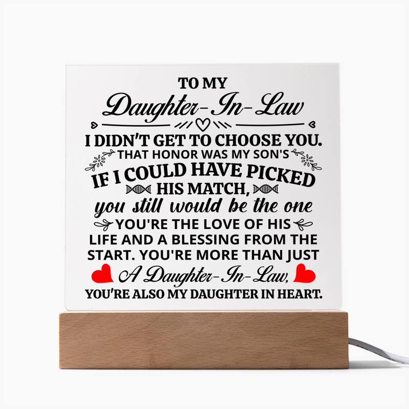 To My Daughter-in-Law Honor – Acrylic Square